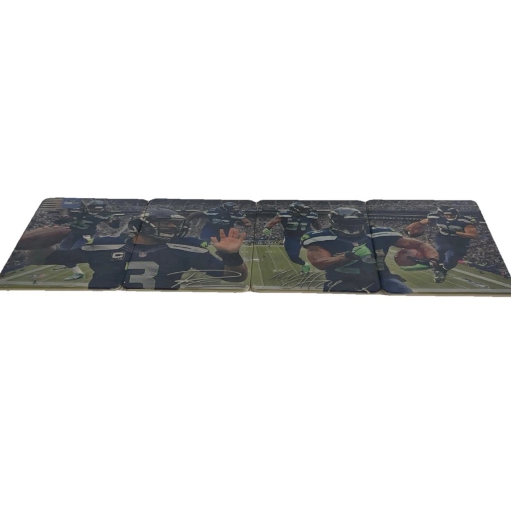 2015 Seattle Seahawks Bradford Exchange Panorama Plate Set RARE Read Description